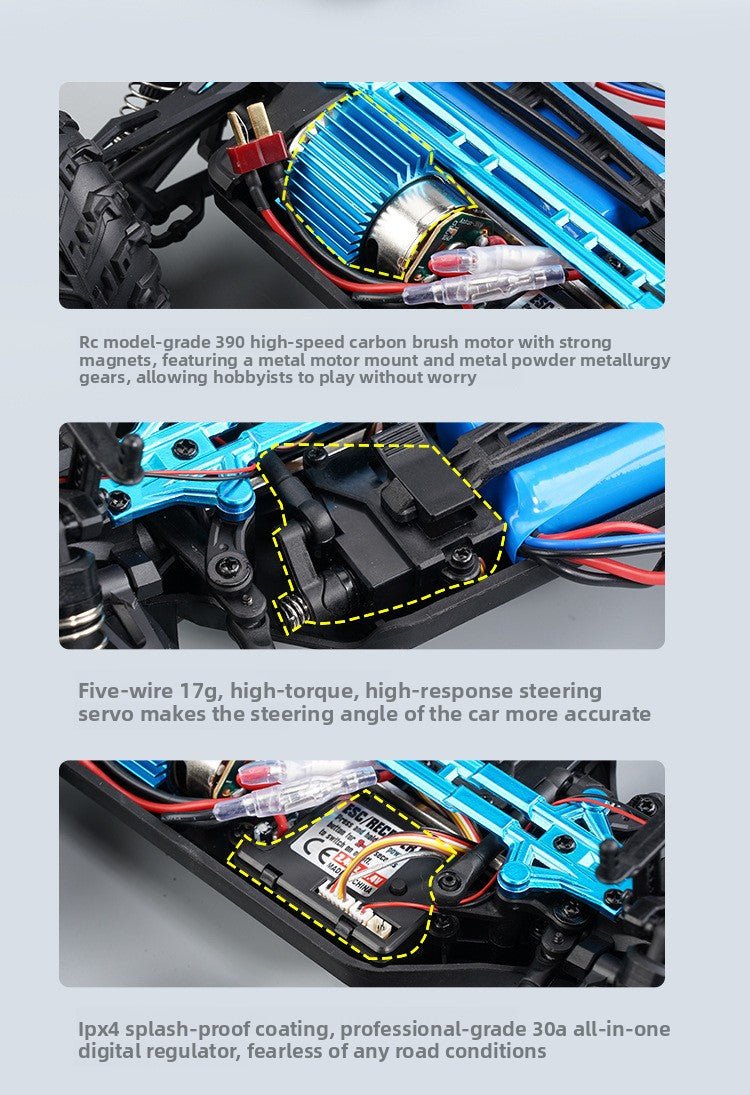 1:16 RC Full Scale Four - Wheel Drive Off - Road Professional Climbing Car Remote Control Brushless High - Speed Remote Control Car Boy's Gift - Fantasy Star Workshop Toy Store