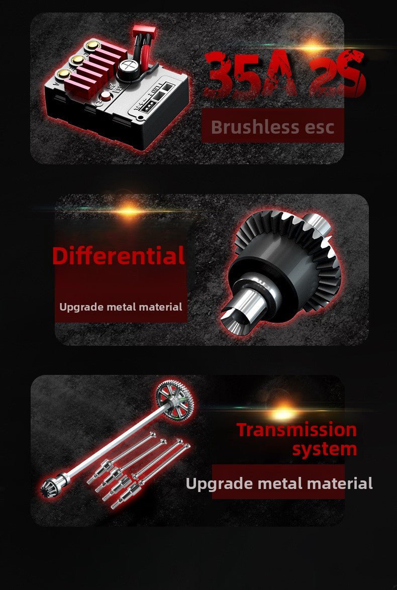 1:16 RC Full Scale Four - Wheel Drive Off - Road Professional Climbing Car Remote Control Brushless High - Speed Remote Control Car Boy's Gift - Fantasy Star Workshop Toy Store