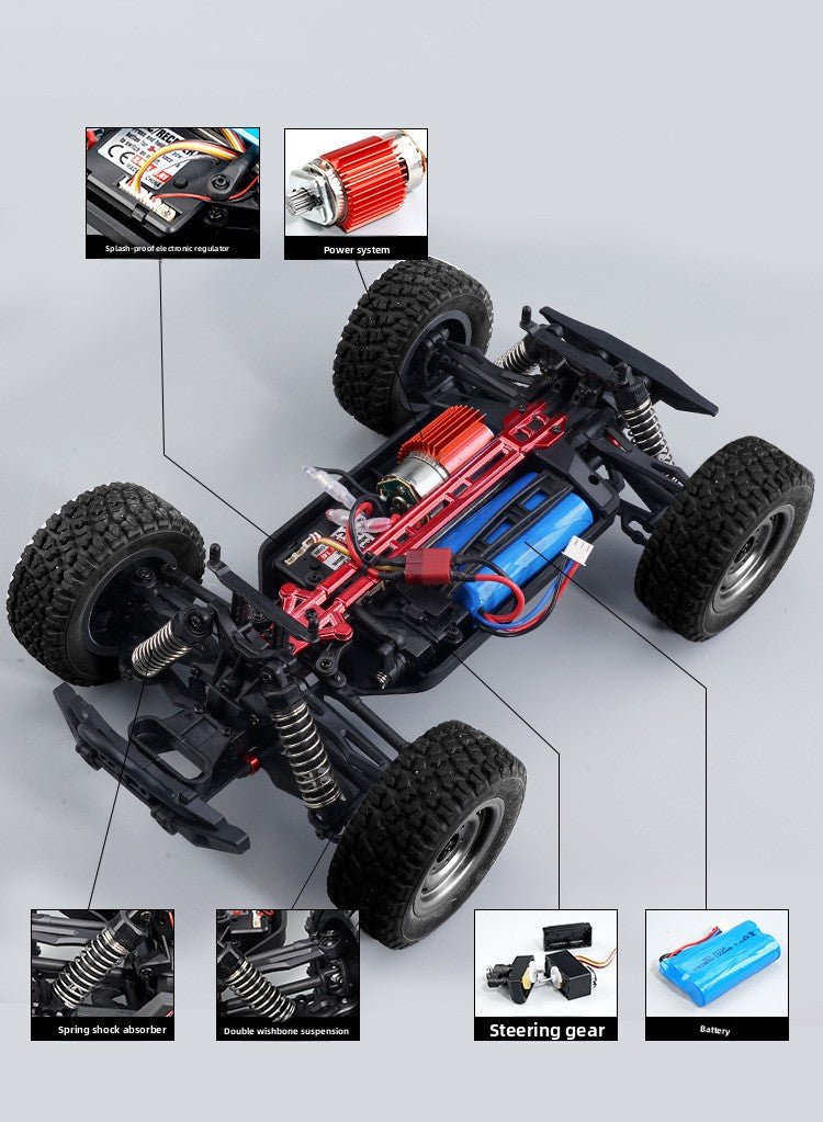 1:16 RC Full Scale Four - Wheel Drive Off - Road Professional Climbing Car Remote Control Brushless High - Speed Remote Control Car Boy's Gift - Fantasy Star Workshop Toy Store