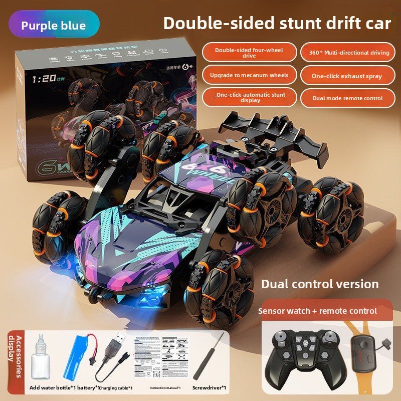 Boy Toys, Gesture Sensing Alloy Remote Control Car, Climbing Off - Road Stunt 4WD Spray Six Wheel Racing - Fantasy Star Workshop Toy Store