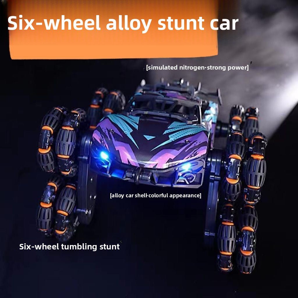 Boy Toys, Gesture Sensing Alloy Remote Control Car, Climbing Off - Road Stunt 4WD Spray Six Wheel Racing - Fantasy Star Workshop Toy Store