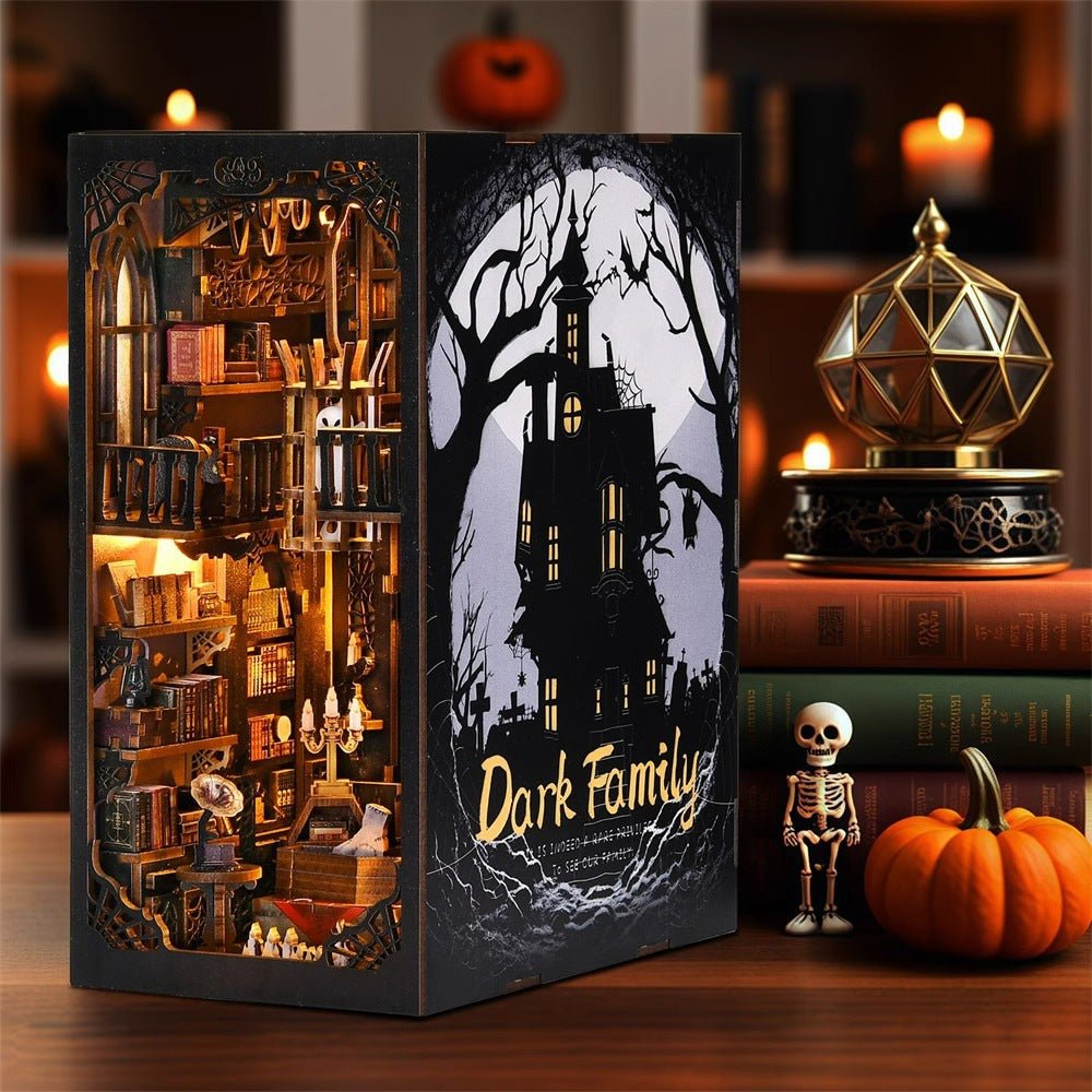 Magic time, hand - assembled model, library DIY hut, standing toys, ornaments, small house building block gifts - Fantasy Star Workshop Toy Store