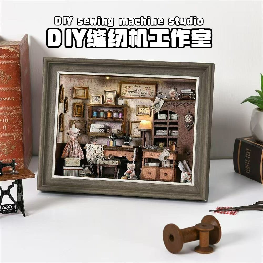 Magic time, hand - assembled model, library DIY hut, standing toys, ornaments, small house building block gifts - Fantasy Star Workshop Toy Store