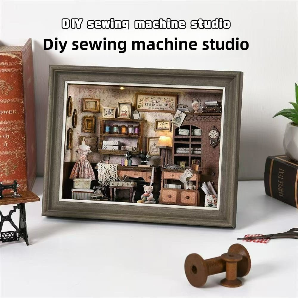 Magic time, hand - assembled model, library DIY hut, standing toys, ornaments, small house building block gifts - Fantasy Star Workshop Toy Store