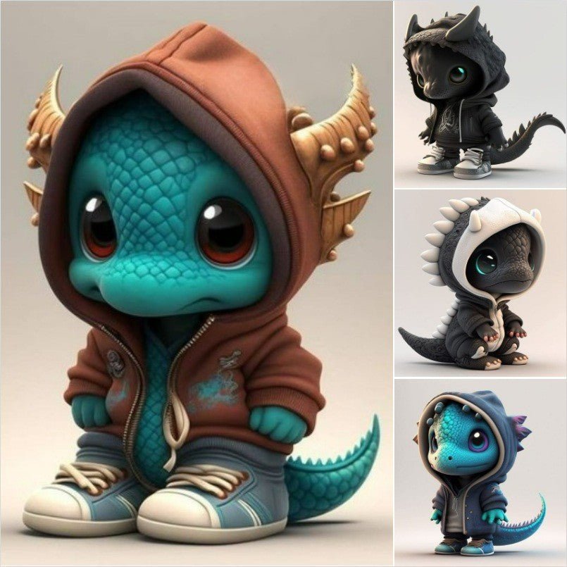 New models, Christmas, dinosaur elf sculpture ornaments, dolls, atmosphere, scene arrangement, resin decoration crafts - Fantasy Star Workshop Toy Store