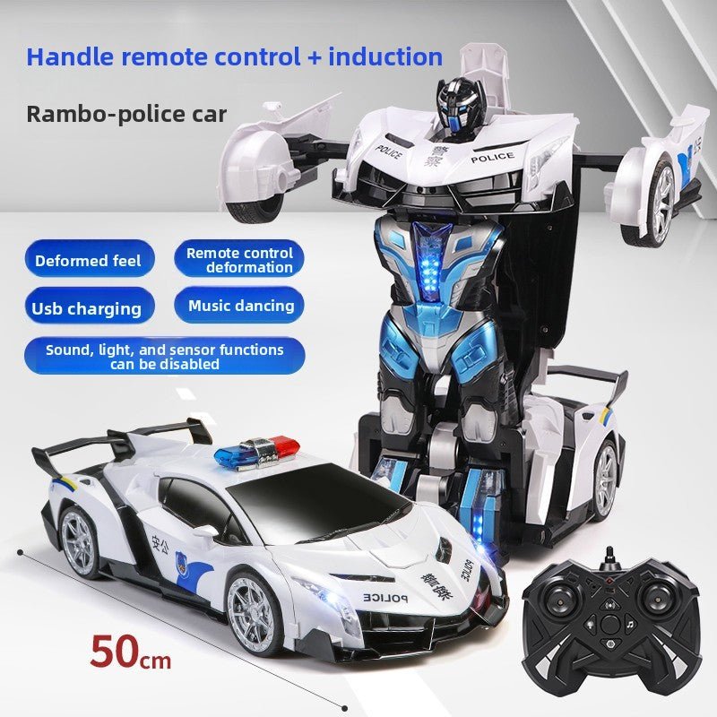 Super - sized boy toy car, gesture - sensing deformation remote control car, voice - activated King Kong robot charging racing car - Fantasy Star Workshop Toy Store