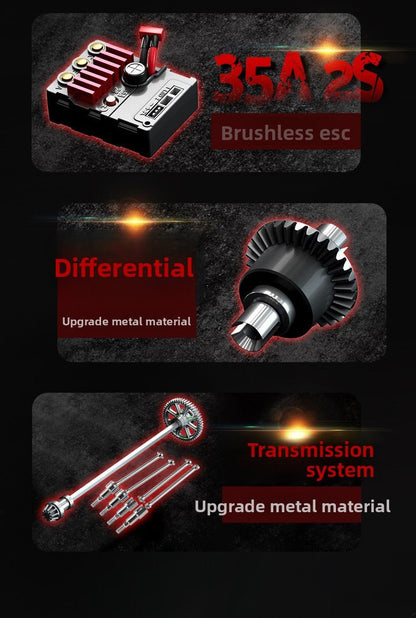 1:16 RC Full Scale Four - Wheel Drive Off - Road Professional Climbing Car Remote Control Brushless High - Speed Remote Control Car Boy's Gift - Fantasy Star Workshop Toy Store