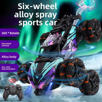 Boy Toys, Gesture Sensing Alloy Remote Control Car, Climbing Off - Road Stunt 4WD Spray Six Wheel Racing - Fantasy Star Workshop Toy Store