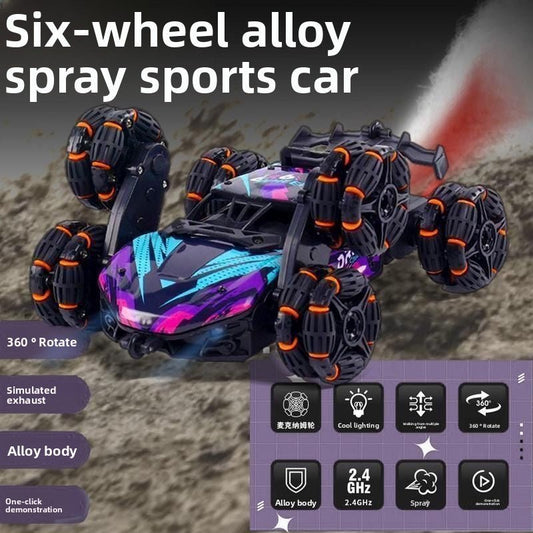 Boy Toys, Gesture Sensing Alloy Remote Control Car, Climbing Off - Road Stunt 4WD Spray Six Wheel Racing - Fantasy Star Workshop Toy Store