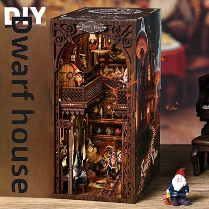 Magic time, hand - assembled model, library DIY hut, standing toys, ornaments, small house building block gifts - Fantasy Star Workshop Toy Store