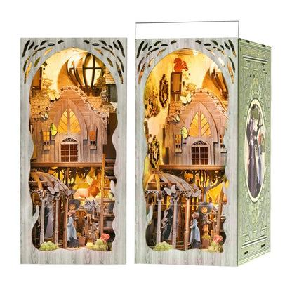 Magic time, hand - assembled model, library DIY hut, standing toys, ornaments, small house building block gifts - Fantasy Star Workshop Toy Store
