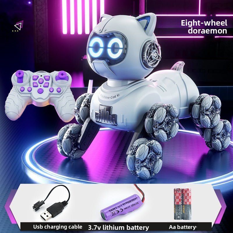 Popular children's toys mechanical cat intelligent eight - wheeled stunts cool remote control car drift deformation robot cat - Fantasy Star Workshop Toy Store