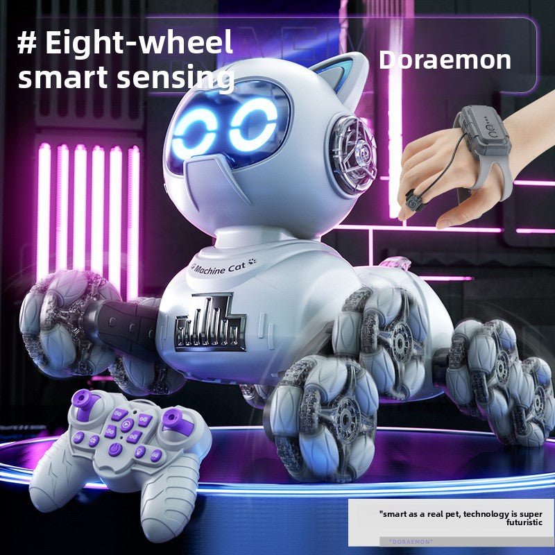 Popular children's toys mechanical cat intelligent eight - wheeled stunts cool remote control car drift deformation robot cat - Fantasy Star Workshop Toy Store