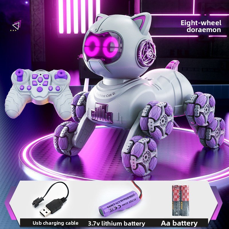 Popular children's toys mechanical cat intelligent eight - wheeled stunts cool remote control car drift deformation robot cat - Fantasy Star Workshop Toy Store