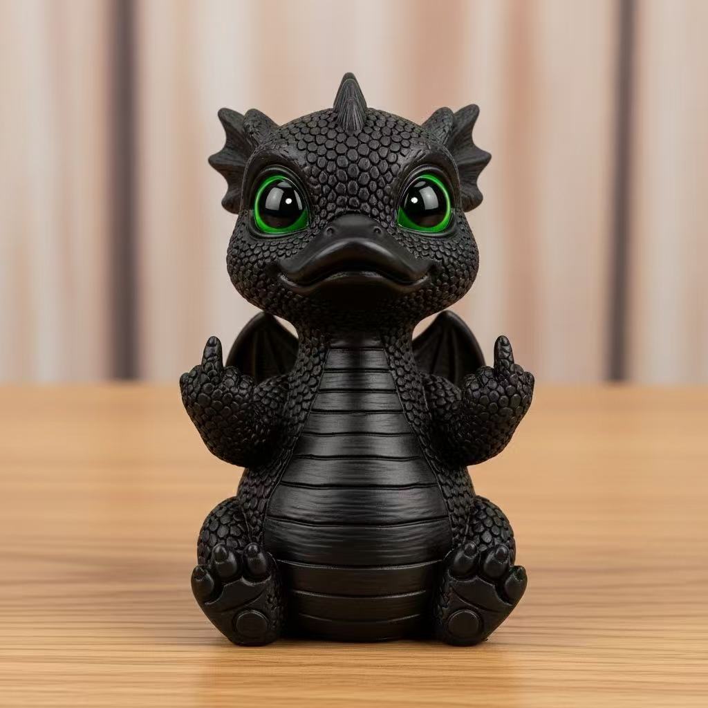 Popular interesting middle finger dragon duck statue - Fantasy Star Workshop Toy Store