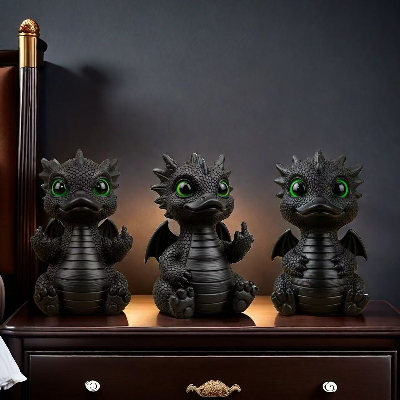 Popular interesting middle finger dragon duck statue - Fantasy Star Workshop Toy Store