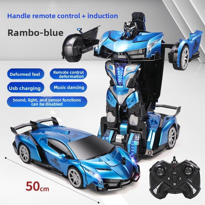 Super - sized boy toy car, gesture - sensing deformation remote control car, voice - activated King Kong robot charging racing car - Fantasy Star Workshop Toy Store